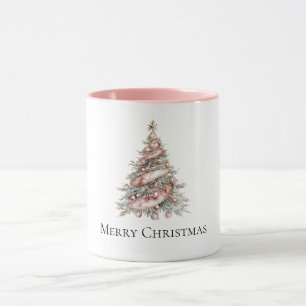 Mug Arbre de Noël rose or rose