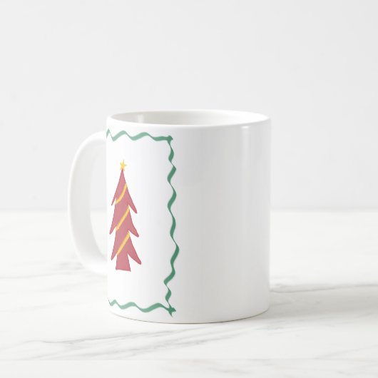 Mug Arbre de Noël rouge (Devant gauche)