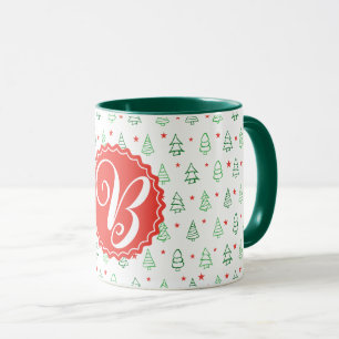 Mug Arbre de Noël rouge et vert