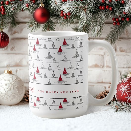 Mug Arbre de Noël rouge Motif#5 ID1009