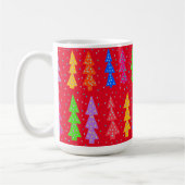 Mug Arbre de Noël rouge Pop Art (Gauche)