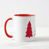 Mug Arbre de Noël rouge Simple Minimal (Gauche)