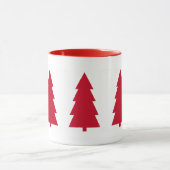 Mug Arbre de Noël rouge Simple Minimal (Centre)