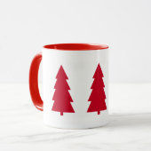 Mug Arbre de Noël rouge Simple Minimal (Devant gauche)