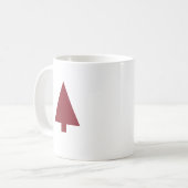 Mug Arbre de Noël | Scandi Minimalist Simple Bourgogne (Devant gauche)