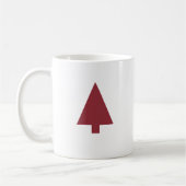 Mug Arbre de Noël | Scandi Minimalist Simple Bourgogne (Gauche)