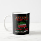 Mug Arbre de Noël sur la voiture Van Xmas Doux moche T (Gauche)