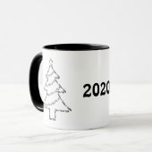 Mug Arbre de Noël Tuba Text (Devant gauche)