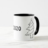 Mug Arbre de Noël Tuba Text (Devant droit)