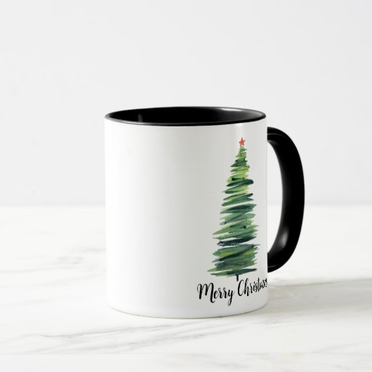 Mug Arbre de Noël vert (Devant droit)