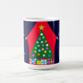 Mug Arbre de Noël vert avec Draps Bleus : (Centre)