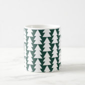 Mug Arbre de Noël vert géométrique moderne (Centre)