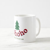 Mug Arbre de Noël vert HoHoHo Rouge Joyeux Noël (Devant droit)