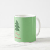 Mug Arbre de Noël vert Joyeux Noël Typographie (Devant droit)