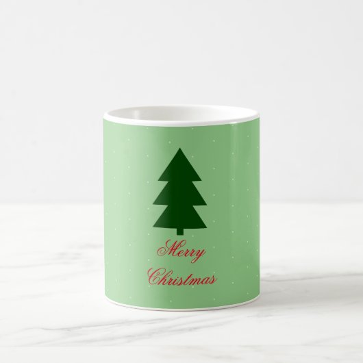 Mug Arbre de Noël vert Joyeux Noël Typographie (Centre)