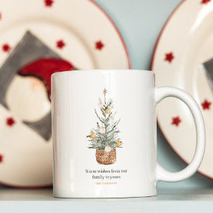Mug Arbre de Noël Vintage Joyeux Fêtes