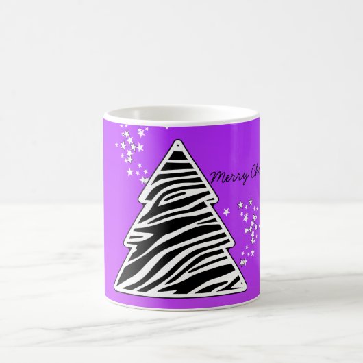 Mug Arbre de Noël violet Zebra (Centre)