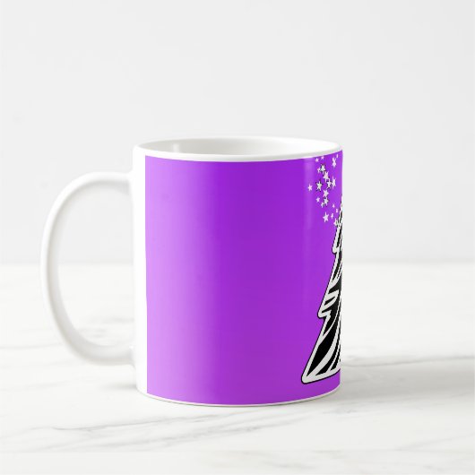 Mug Arbre de Noël violet Zebra (Gauche)