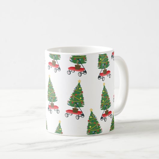 Mug Arbre de Noël Wagon (Devant droit)