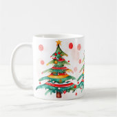 Mug Arbre de Noël Whimsical avec ornements et point (Gauche)