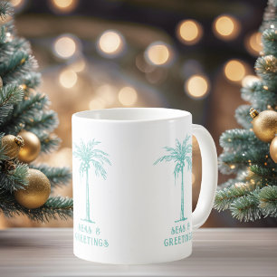 Mug Arbre de palmier tropical Joyeux Noël mers et salu