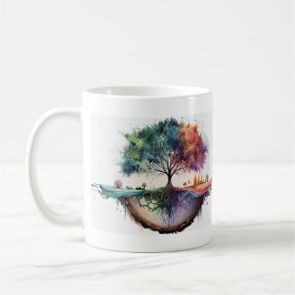 Mug Arbre de réflexion aquarelle de vie