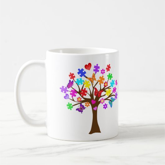 Mug Arbre de sensibilisation sur l'autisme (Gauche)