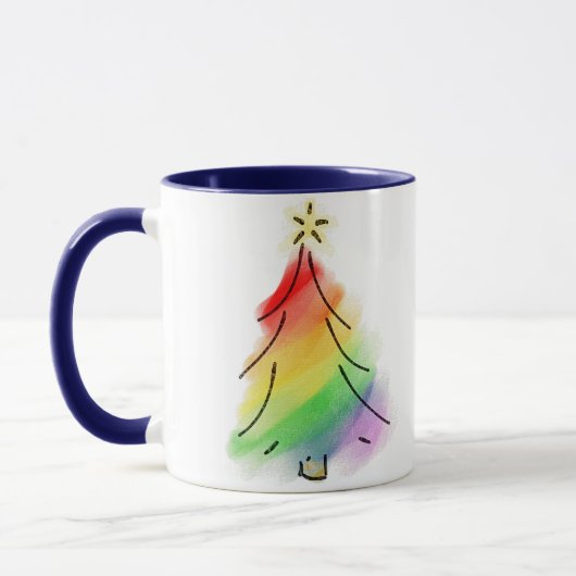 Mug Arbre de vacances Rainbow (Gauche)