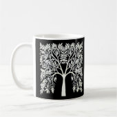 Mug Arbre de vie #1 Blanc sur Noir (Gauche)
