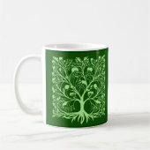 Mug Arbre de vie #3 Vert clair et foncé (Gauche)