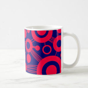 Mug Arbre de vie Abstrait - Rouge et Bleu