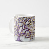 Mug Arbre de vie - Améthyste et papillons (Devant gauche)
