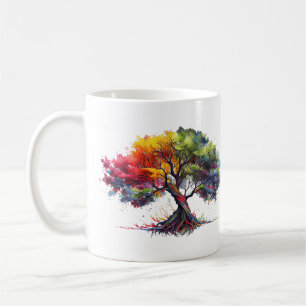 Mug Arbre de vie coloré aquarelles