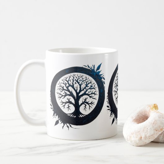 Mug Arbre de vie en bleu (Avec donut)