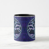 Mug Arbre de vie en bleu royal et en violet (Centre)
