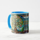 Mug Arbre de Vie Fleurissant des 7 Chakras (Devant gauche)