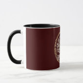 Mug Arbre de vie Rustique rouge foncé celtique (Gauche)