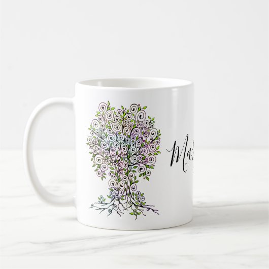 Mug Arbre De Vie - Spirales Fruits Feuille 1 (Gauche)