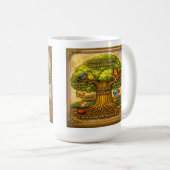 Mug Arbre de vision radieuse (Devant droit)