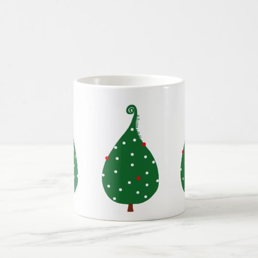 Mug Arbre décoré de noël d'épinette (Centre)