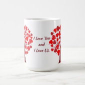 Mug Arbre des Coeurs rouges Valentine (Centre)
