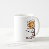 Mug Arbre d'Halloween et citrouille Jack-o'-Lantern (Devant droit)