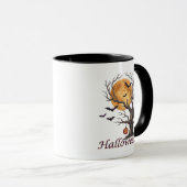 Mug Arbre d'Halloween et citrouille Jack-o'-Lantern (Devant droit)