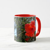 Mug Arbre d'Hibiscus rouge, (Devant droit)