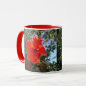 Mug Arbre d'Hibiscus rouge, (Devant gauche)