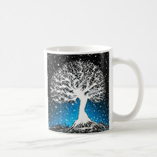Mug Arbre d'hiver bleu - neige