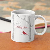 Mug Arbre d'hiver des oiseaux rouges Arbre rustique de