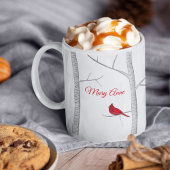 Mug Arbre d'hiver des oiseaux rouges Arbre rustique de