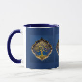 Mug Arbre doré dans un cadre céleste cadeau (Gauche)