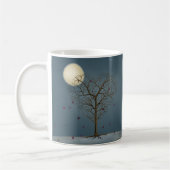 Mug Arbre en forme de coeur mélancolique sous Pleine l (Gauche)